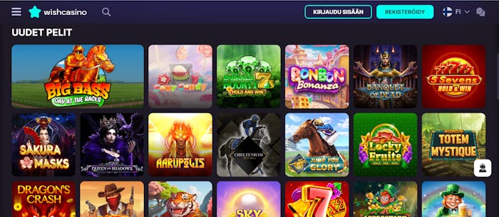wishcasinon pelivalikoima