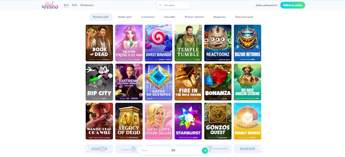 Wishon pelivalikoima