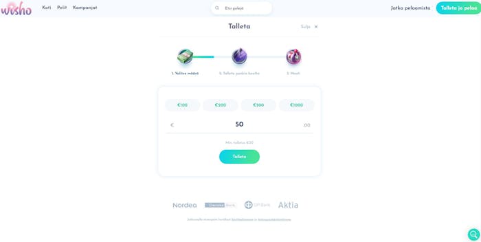 wisho casino rekisteröintisivu