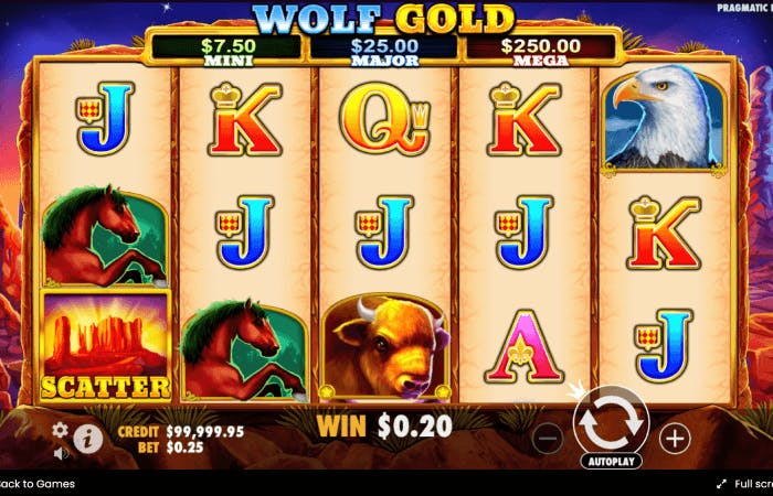 Wolf Gold: Arvostelu, tiedot ja yksityiskohdat logo