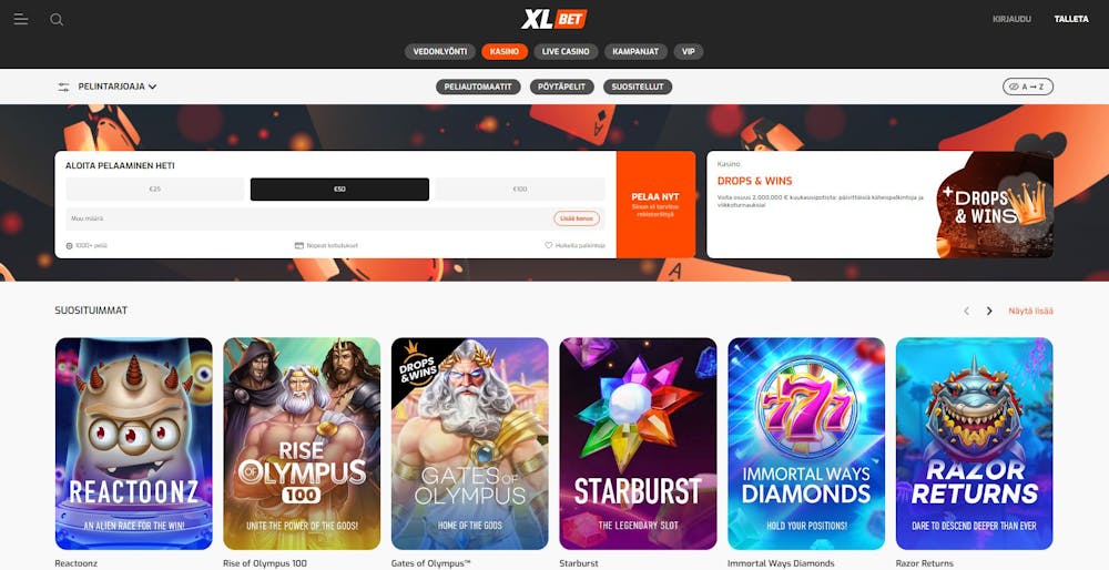 XL Bet Etusivu