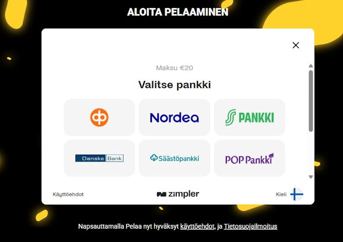 Zet Casinon pikatalletuksen pankkivaihtoehtoja.