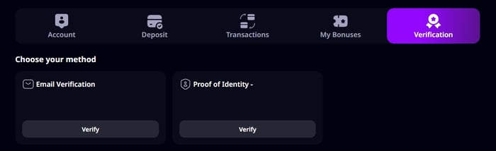 Zizobet Casinollla KYC asiakirjat ladataan kasinolle oman pelitilin kautta.
