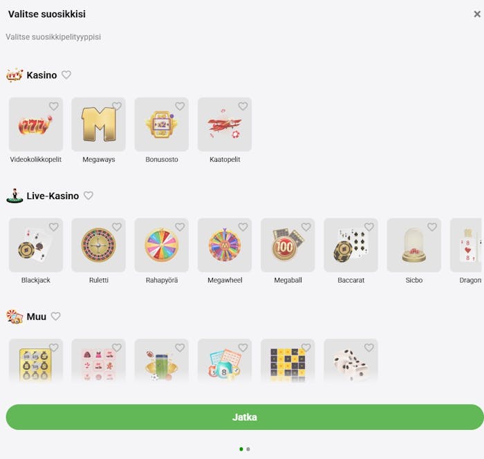 Zodiac Bet Casino sallii omien suosikkipelien merkitsemisen muistiin.
